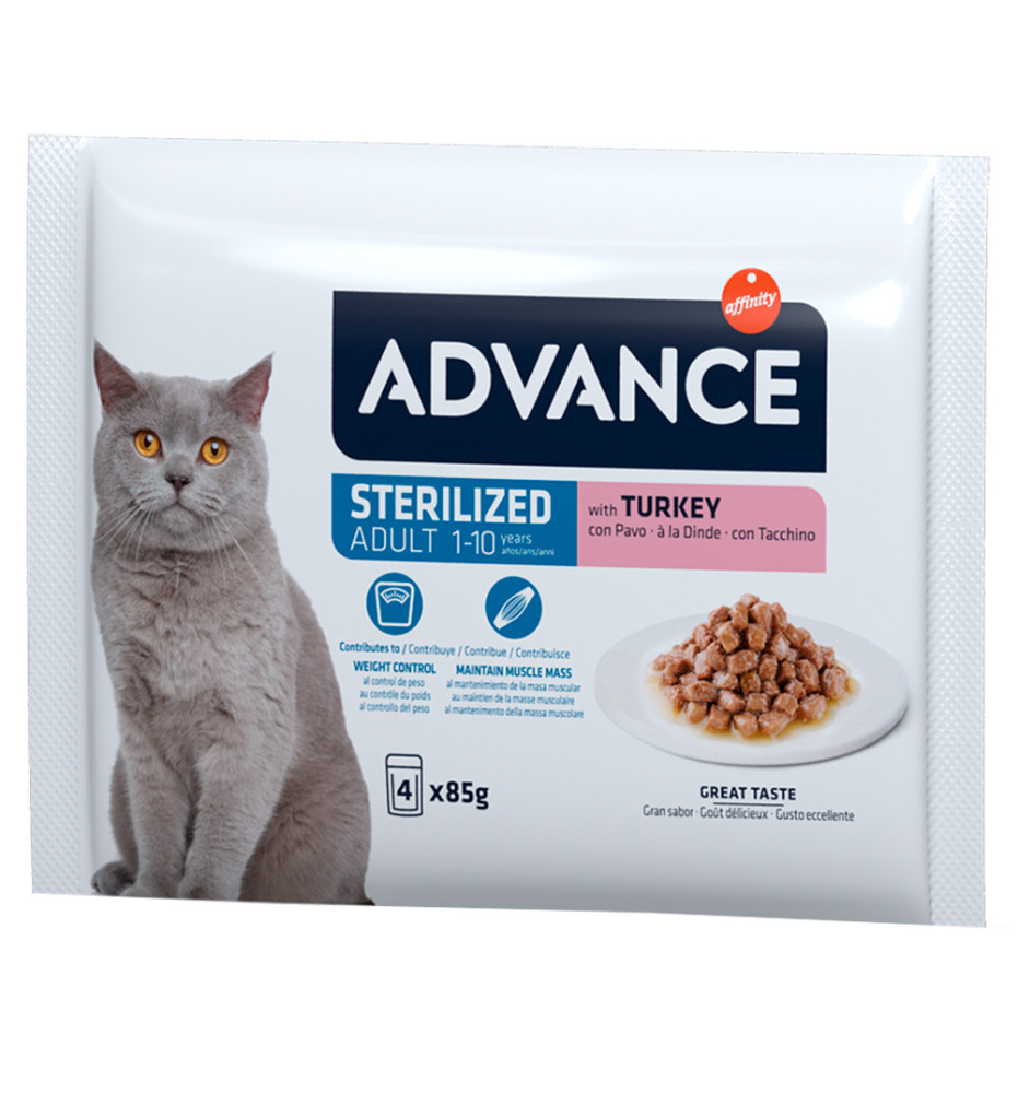 Advance gato húmido esterilizado perú 4x85g